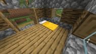 A recessed bed can give a unique Japanese bedroom vibe in Minecraft (Image via Sportskeeda Gaming || Mojang Studios)